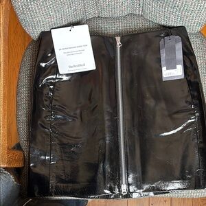 NWT Rag & Bone Black Heidi Patent Leather Skirt